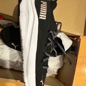 PUMA Black and White Athletic Shoes
